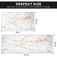 thumbnail image 3 of White Kitchen Mat Marble Kitchen Rugs Sets of 2, Washable Non-Slip Abstract Kitchen Floor Mats for in Front of Sink Kitchen Decor for Dining Room, Floor Home, Office, Sink, Laundry, 3 of 6