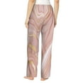 thumbnail image 3 of Haiem Rose Gold Glitter Splatter Women's Pajama Pants Ultra Lightweight Pjs Bottoms Sleepwear Bottom Pants With Pocket Drawstring-Small, 3 of 9
