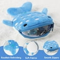 thumbnail image 3 of Whale Shark Coin Purse, Plush with Zipper & Dolphin Keychain, Kawaii Handmade, Ideal for Kids, Girls, Women (Gray). Charms, 3 of 6