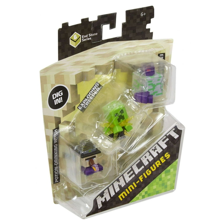 Minecraft Mini Figures 3-Pack - Potion Witch, Exploding Creeper