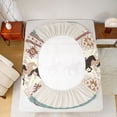 thumbnail image 6 of Homewish Rustic Cowgirl Cowboy Twin Sheet Sets, Vintage Wheat Western Aztec Twin Fitted Sheet, Farmhouse Horse Shoes Flat Sheet, Ultra Soft Bedroom Decor, 3 Pieces, 6 of 8