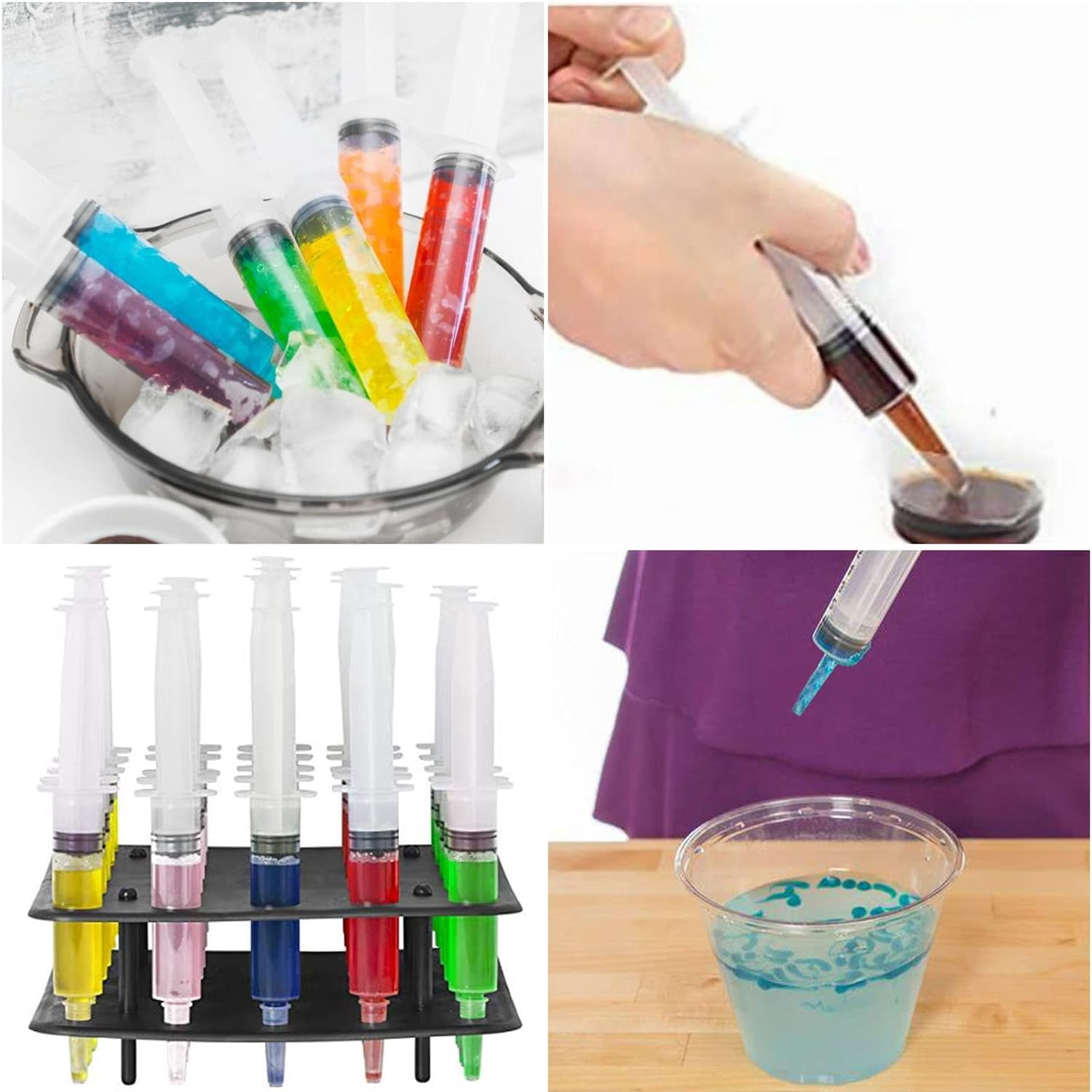 Plastic Syringes for Liquid, 20ml Syringes Without Needle & Individually Sealed, Syringes for Measuring,Lip Gloss, Liquid Refilling, DIY Crafts, Feeding Pets, Scientific Labs,50 Pack