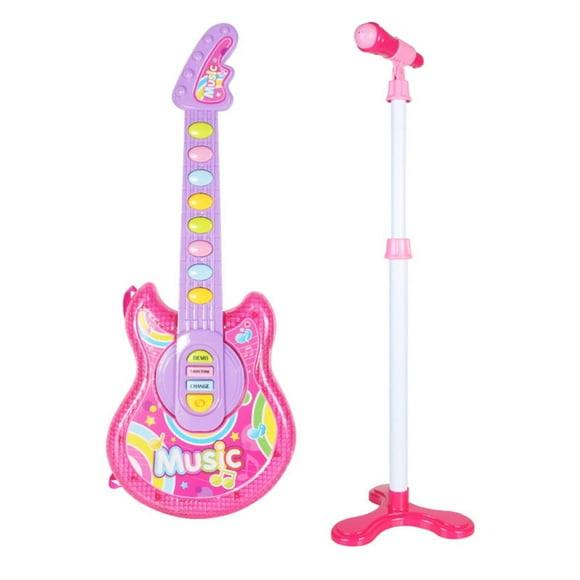 Toys Baby Toys Educational Keyboard Musical Instrument Toys Cute Guitar For Kids With Microphone Toys For Boys Girls
