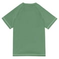 thumbnail image 6 of FORMRS Boys Rash Guard with Short Sleeves UPF 50+ Swim Shirts Sizes 3-12T, Green American Footballs, 6 of 6