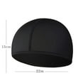 thumbnail image 3 of Xfvqtps Men Skull Caps Mesh Dome Stretchy Solid Color Simplicity Comfortable Lightweight Breathable Cycling Liner Hat Black, 3 of 5