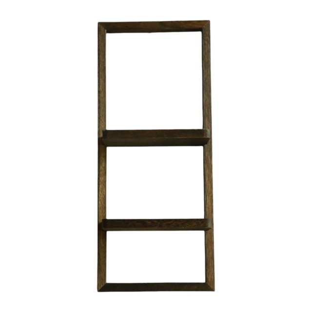 Estante flotante de madera rústica para exhibición, fácil de instalar, ligero, para decoración de pared. Marrón