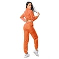 thumbnail image 2 of MintLimit Women's Casual 2 Piece Tracksuit Set Stripe Patchwork Sweatsuits Long Sleeve Sport Jogging Suit, 2 of 4
