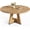 Light Brown, variant on LITTLE TREE Round Dining Table for 4-6 People, 47 Inches Dining Room Table with Wooden Pedestal Base, Black Dinner Tables, Circle Kitchen Tables for Dining Room, Kitchen, Living Room