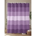 thumbnail image 4 of Shower Curtain Purple Shower Curtains for Bathroom, Waterproof Polyester Shower Curtain Set with Hooks, Extra Long 72" x 78" Gradient Stripes Modern, 4 of 6