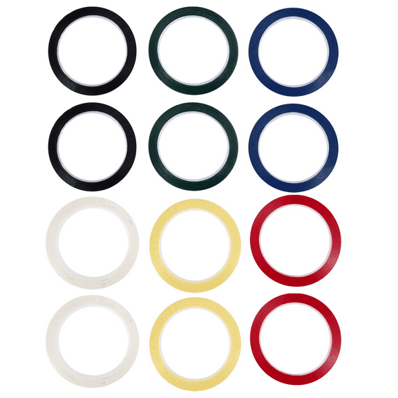 New Arrivals 12 Rolls 1/8Inch Whiteboard Tape, Pinstripe Tape,216 Ft Per Roll