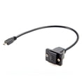 thumbnail image 1 of Generic Screw Panel Mount Micro USB Extension Cable Micro USB Male to Female Chassis Flange Feedthru Converter Cable for Raspberry Pi, 1 of 1