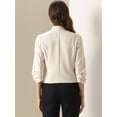 thumbnail image 3 of DARING DIVA Women's Open Front 3/4 Sleeve Business Blazer Jacket XS Apricot, 3 of 6