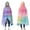 Colorful Watercolor Stripe, variant on Wearable Blanket,Colorful Rainbow Tie Dye Spiral Pattern Hooded Wearable Flannel Blanket for Adults & Teens,Winter Poncho Shawl Wrap Cape Cozy Anti-Pill,50"x60"