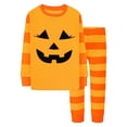 thumbnail image 2 of LIIPEE Boys Girls Halloween Graphic Pajamas Long Sleeve Tees And Pants Pajama Sets Kids Fall Sleepwear 2-10 Years, 2 of 5
