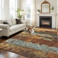 thumbnail image 3 of 5x8 Area Rugs for Living Room, Brown Gray Non Slip Area Rugs for Kitchen Bedroom Entryway, Farmhouse Abstract Gradient Wooden Grain Washable Carpet Runner Rug Floor Mats for Bedroom Home Decor, 3 of 9