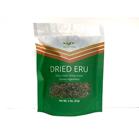 Dried Okazi, Ukazi, Dried ERU, Dried Afang leaves (vegetable), 2 Oz (57g)