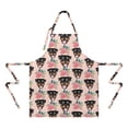 thumbnail image 2 of Rottweiler and Pioneer Flower Apron-Garden Aprons for Women with Pockets-Cotton Linen Waterproof Kitchen Cooking Gardening Aprons Adjustable for Kitchen,Cooking,BBQ and Salon 33x27 Inch, 2 of 7