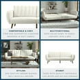 thumbnail image 6 of Novogratz Brittany Futon, White Faux Leather, 6 of 24