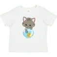 thumbnail image 3 of Inktastic Cute Cat, Little Cat, Kitty, Kitten, Fish Bowl Girls Baby T-Shirt, 3 of 5