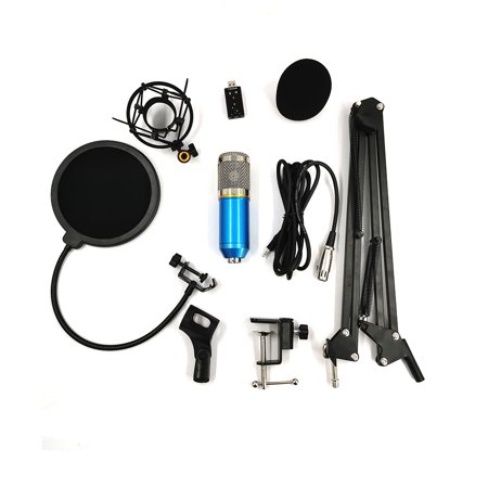 BM800 Professional Condenser Audio 3.5mm Wired Studio Microphone Vocal Recording KTV Karaoke Microphone Mic for Computer