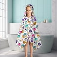 thumbnail image 6 of Colorful Mushroom Cartoon White Pattern Hooded Bath Towel，50"x30" for Ages 3 To 12 Kids, Quick Dry Lightweight Soft Microfiber Hood Beach Towel Cover Up for Kids, 6 of 7