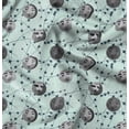 thumbnail image 1 of Soimoi Modal Satin Fabric Moon & Stars Galaxy Printed Fabric 1 Yard 42 Inch Wide, 1 of 6