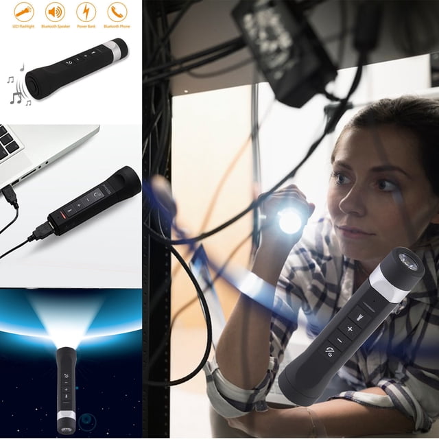 Xihbxyly Oferta de Hoy Altavoz Bluetooth Inalámbrico Portátil con Luces Led, Banco de Energía, Radio con Tarjeta 4 En 1, Altavoz Inalámbrico, Calidad de Sonido Hifi
