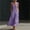 Purple1, variant on Kojanyu Women's Summer Sleeveless V-Neck Ruffled Long Dress with Belt 100% Cotton Casual Maxi Dress for Vacation Daily and Special Occasions