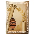 thumbnail image 3 of Ambesonne Retro Tablecloth Rectangular Table Cover, Hellenic Heritage, 60"x84", Pale Brown Cinnamon, 3 of 4