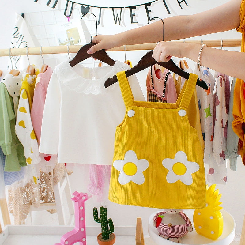 suspender dress for baby girl