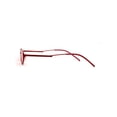 thumbnail image 3 of Womens Metal Narrow Rectangle Cat Eye Boyfriend Sunglasses Red Black Solid Red, 3 of 4