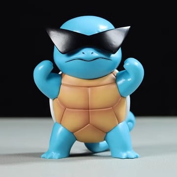 Adornos de Pokémon, gafas de sol, Squirtle, Pokémon, turbante ninja, figura de anime de coche modelo versión Q