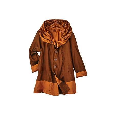 Lindi Women's Reversible Rain Coat - Iridescent Hooded Rain
