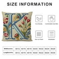 thumbnail image 6 of COMIO Pillow Cases for Home Decor Farmhouse Cushion Cover Cases Watercolor Floral Initial Alphabet K Monogram Letter Throw Pillow Cover with Zipper Wedding Gifts &nbsp;2pc, 6 of 6