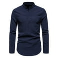 thumbnail image 2 of Awdenio Chemise d'Affaires Légère à Manches Longues Couleur Unie Décontractée à Boutons et Col Rabattu, 2 of 6