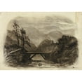 thumbnail image 3 of Elizabeth Murray 24x18 Black Modern Framed Museum Art Print Titled - Mountain Stream with Small Bridge II (C. 1855), 3 of 5