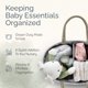 thumbnail image 2 of Organizador de pañales KiddyCare tejido, grande, gris, para bebé, 2 of 6