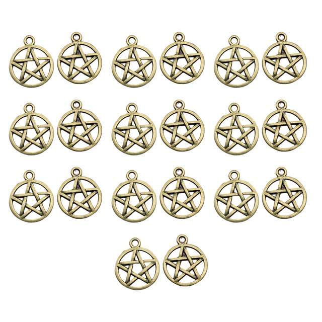 20 piezas pequeño colgante encantador pentagrama colgantes hechos a mano accesorios multifuncionales accesorio de joyería para el hogar Ropa, zapatos y accesorios Miscelánea Bronce antiguo 1 Guardurnaity AP017381-01