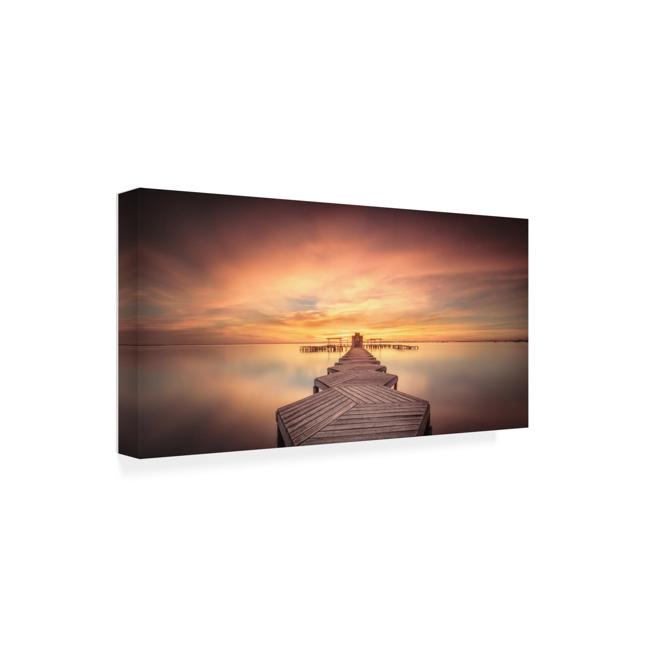 Canvas Wall Art - Doroteo Tobarra Narro 'Balneario' Wall Art for Living Room, Bedroom, or Office D?cor by Trademark Fine Art - 32 x 16 Inches