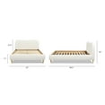 thumbnail image 4 of Jennifer Taylor Home Roman Curved Headboard Upholstered Platform Bed, Queen, Ivory White Boucle, 4 of 10