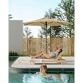 thumbnail image 6 of 7.5FT Outdoor Patio Umbrella Table Market with Push Button Tilt and Crank, 6 Sturdy Ribs UV Protection Waterproof for Garden, Deck, Backyard, Pool (Tan), 6 of 7