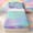 Rainbow 03, variant on Erosebridal Abstract Rainbow Cloud Zipper Twin Comforter Sets with Fitted Sheet and 2 Pillowcases for Girls Boys, Multicolor Dreamy Sky Zipper Bedding Set, Navy Reversible, 4-Piece