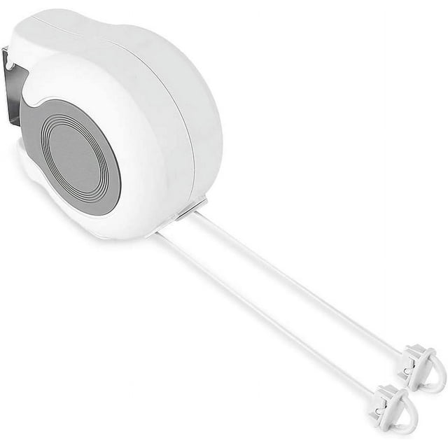 Estrela Tendedero Retráctil para Exteriores, Secador de Pared de 13 m, Tendedero Extensible para Montaje en Pared con 2 tendederos, para baño, balcón, jardín, Viajes en Interiores