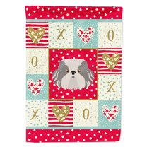 Carolines Treasures CK5223CHF Odis Dog Love Flag Canvas House Size Large multicolor