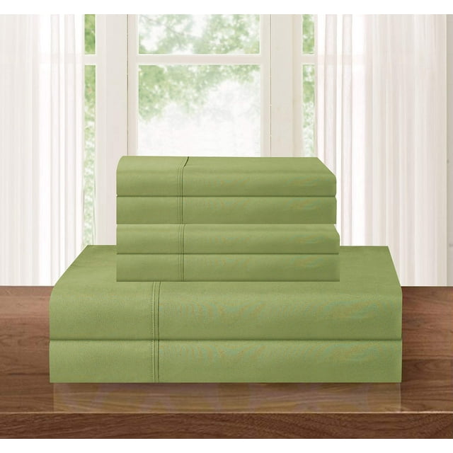 1500 Thread Count Egyptian Quality 4 pc Sheet set, Deep Pocket Up to 16"" - Wrinkle Resistant - All Size and Colors , Full Green