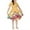 Hedgehog Mushroom, variant on Kids Girl Short Sleeve Dress Size 9-10 T Hedgehog Mushroom Self Cultivation Sundress Breathable Comfortable Twirl Swing Midi Dresses, Yellow