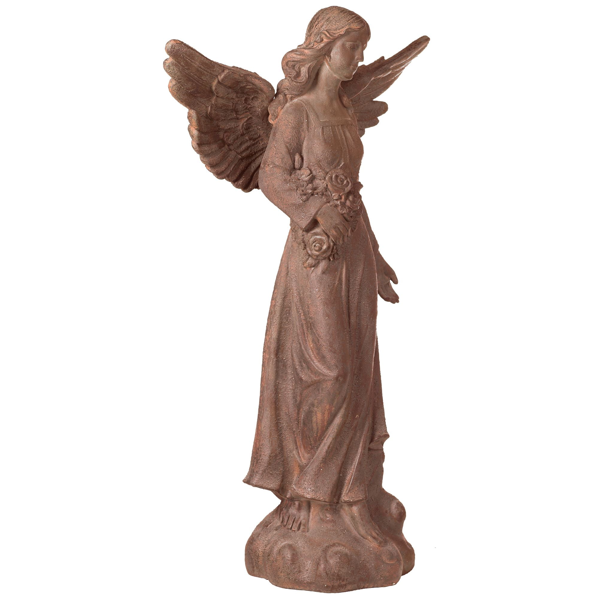 Kensington Hill Large English Tudor Angel Garden Statue Sculpture Catholic Religious Holy Decor Outdoor Garden Porch 41 1/2" High