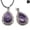 Amethyst, variant on 10pcs 39x27mm Natural Quartz Stone Drop Bead Pendants Reiki Healing Jewelry Gift-Gray Agate