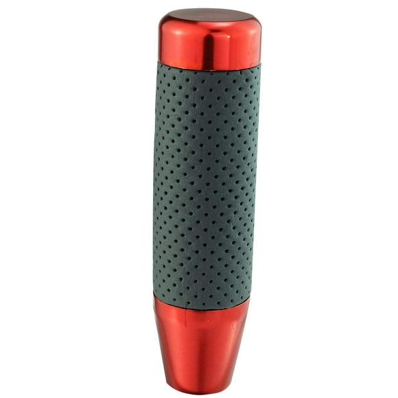 Abfer Pomo de cambio ponderado de cuero para palanca de cambios de coche, adaptador de palanca de cambios corta, perillas de palanca de cambios para la mayoría de vehículos y camiones, color rojo
