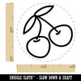 thumbnail image 2 of Pair of Cherries Outlined Self-Inking Rubber Stamp Ink Stamper - Dry Pad (No Ink) - Mini 1/2 Inch, 2 of 7